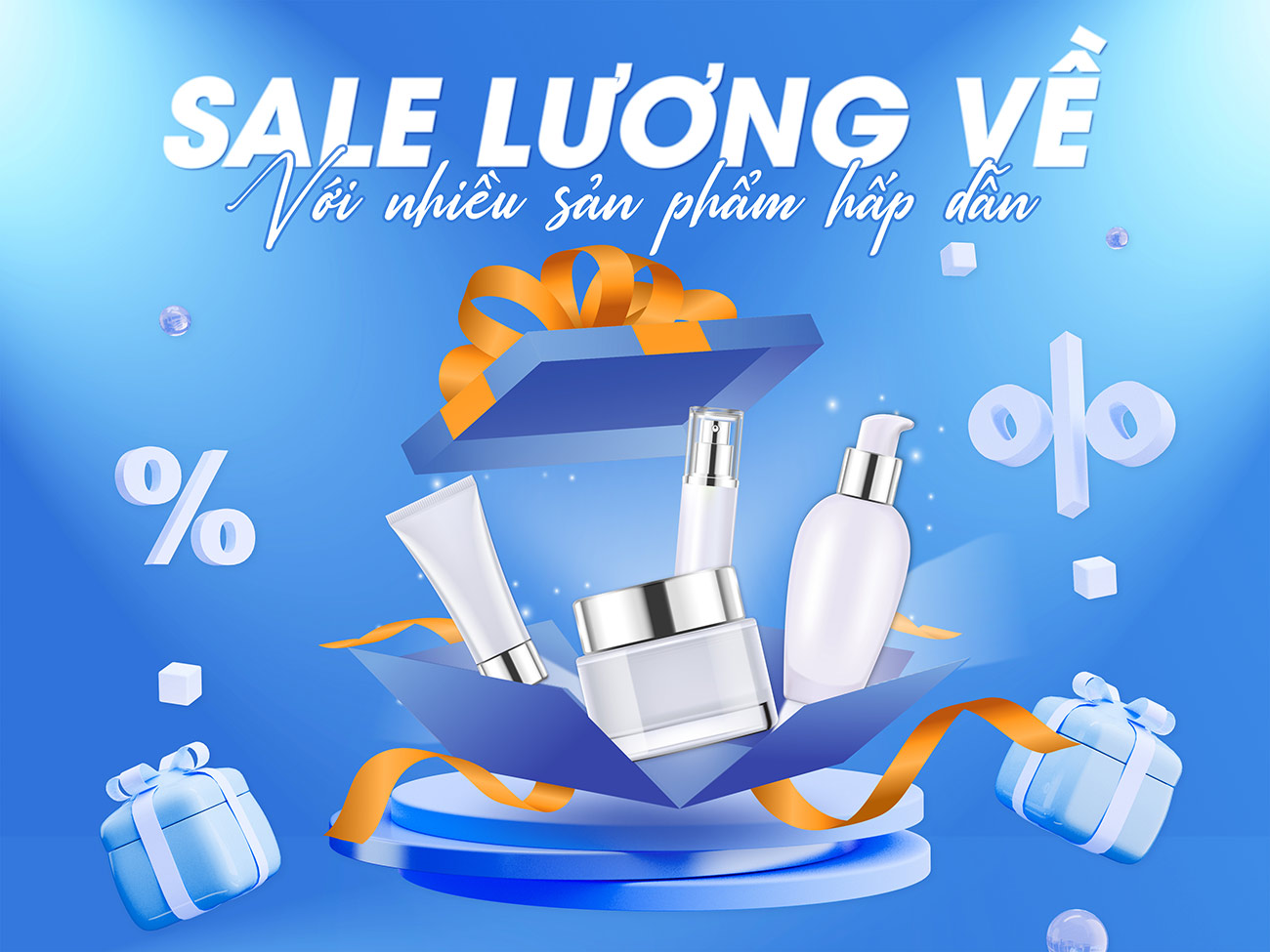 Banner mỹ phẩm giảm giá file PSD