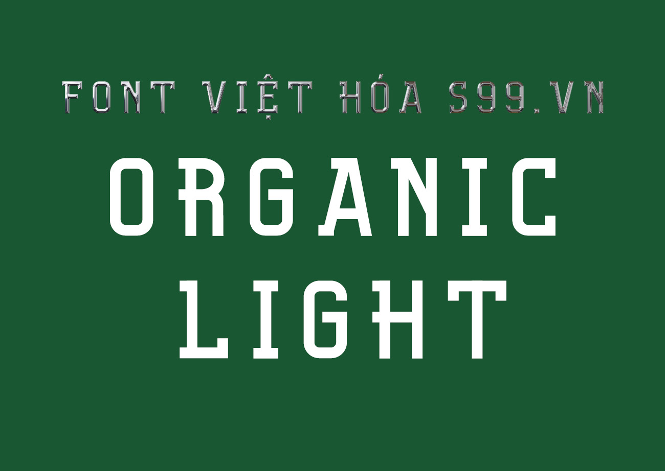 Font chữ TH Organic Light hiện đại và sang trọng