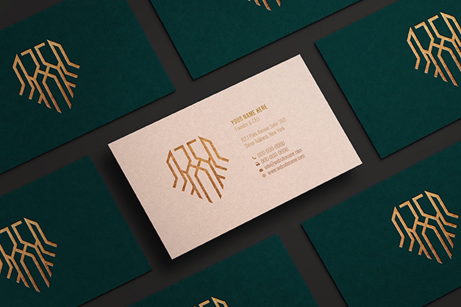 Mockup card visit, danh thiếp, thẻ nhân viên PSD