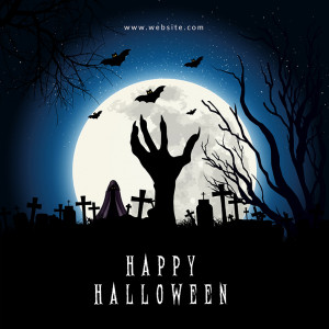 Poster halloween, kinh dị mẫu số 028 EPS AI