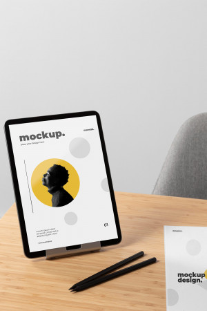 Mockup màn hình máy tính bảng hiện đại PSD mẫu số 22