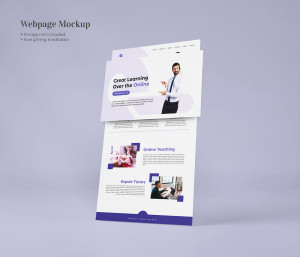 Mockup website file PSD mẫu số 1