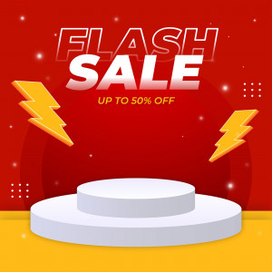 Background flash sale 50% nền đỏ file EPS