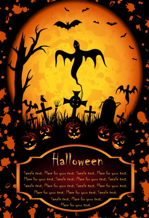 Poster những câu chuyện về đêm halloween file PSD