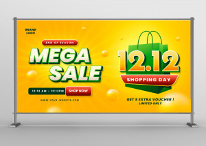 Nhãn mega sale mua sắm ngày 12.12 file EPS