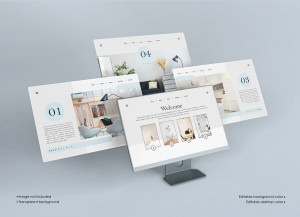 Mockup website file PSD mẫu số 18