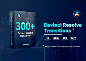 Gói thư viện 300+ hiệu ứng chuyển cảnh cho phần mền Davinci - Transitions Library for DaVinci Resolve