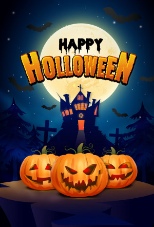 Poster halloween mẫu số H17 EPS