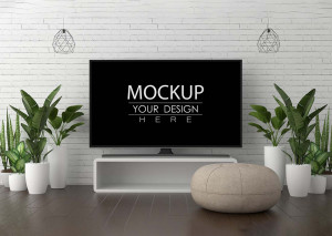 Mockup tivi mẫu số T54 PSD