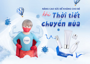 Banner chiến sĩ chống dịch, mỹ phẩm mẫu số P32 PSD