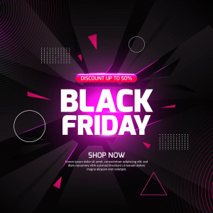 Nhãn sale 50% ngày black friday file EPS