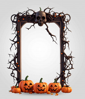 Poster halloween mẫu H55 PSD