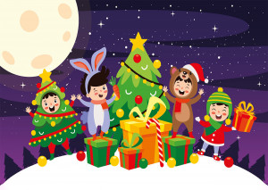 Banner lễ hội hóa trang mùa noel EPS