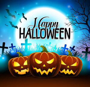 Banner đêm halloween kinh hoàng file EPS