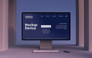 Mockup máy tính file PSD mẫu số 57