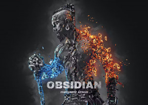 Action tạo hiệu ứng Obsidian Photoshop