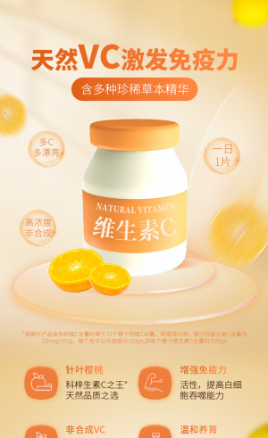 Poster trưng bày hộp vitamin C mẫu 04 PSD