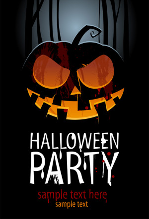 Poster halloween, kinh dị mẫu số 004 PSD