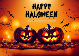 Banner halloween lễ hội mẫu H84 PSD