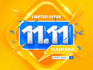 Nhãn flash sale giới hạn ngày 11.11 file EPS