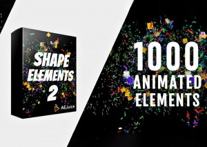 Gói các thành phần, trang trí cho video - AEJuice Shape Elements 2