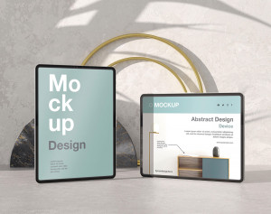 Mockup màn hình máy tính bảng hiện đại PSD mẫu số 47