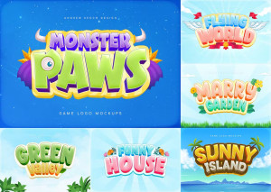 6 Hiệu ứng chữ logo game phần 2 PSD