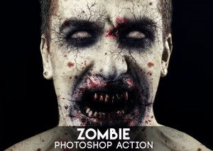 Action photoshop tạo hiệu ứng zombie