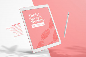 Mockup màn hình máy tính bảng hiện đại PSD mẫu số 7