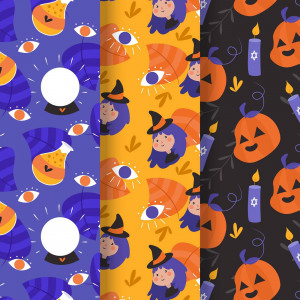 Banner họa tiết trang trí halloween file EPS