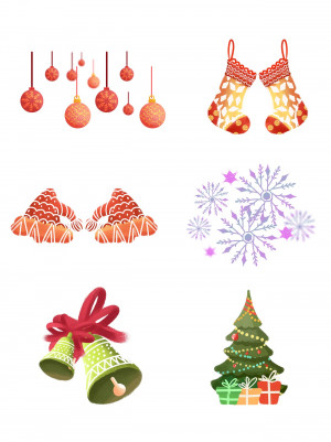 Ảnh minh họa đồ trang trí đêm noel file PSD