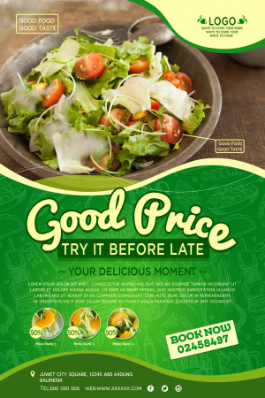 Poster món salad rau củ file PSD