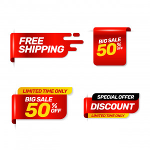 Nhãn sale 50% miễn phí ship file EPS