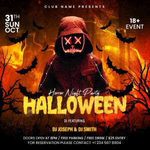 Poster ca sĩ trong lễ hội halloween 3D file PS mẫu số 13