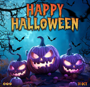 Poster halloween kinh dị mẫu H81 PSD