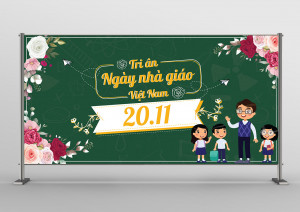 Backdrop ngày nhà giáo Việt Nam mẫu 17 EPS và AI