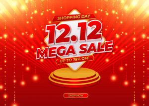 Background mega sale 12.12 lên đến 75% file EPS