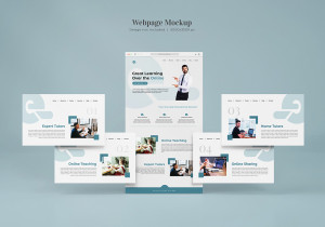 Mockup website file PSD mẫu số 2