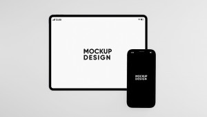 Mockup màn hình máy tính bảng hiện đại PSD mẫu số 38