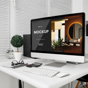 Mockup máy tính file PSD mẫu số 48