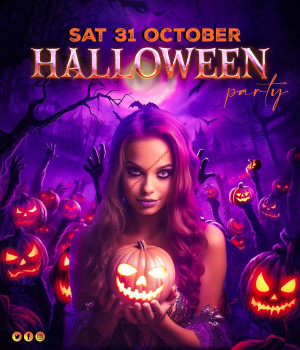 Poster halloween lễ hội mẫu H104 PSD