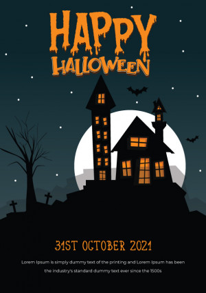 Poster halloween, kinh dị mẫu số 135 EPS AI