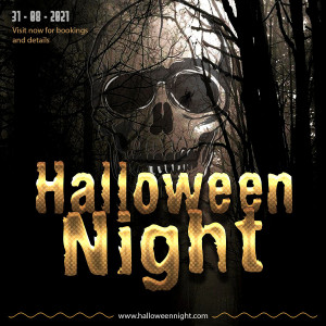 Poster halloween, kinh dị mẫu số 114 PSD