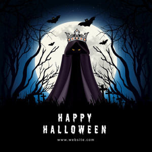 Poster halloween, kinh dị mẫu số 029 EPS AI