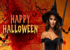 Banner halloween lễ hội mẫu H108 PSD