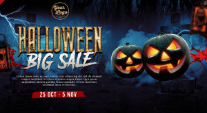 Banner giảm giá nhân dịp lễ halloween file PSD mẫu số 2