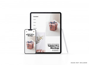 Mockup màn hình máy tính bảng hiện đại PSD mẫu số 66