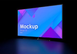 Mockup tivi mẫu số T64 PSD