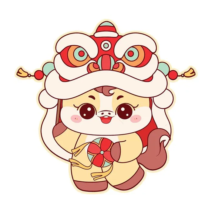 Linh Vật Ngựa Tết Nguyên Đán Dễ Thương - Hình Minh Họa Vector EPS