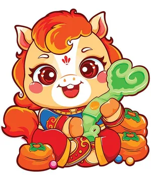 Linh Vật Ngựa Tết Dễ Thương - Minh Họa Vector EPS Độc Đáo